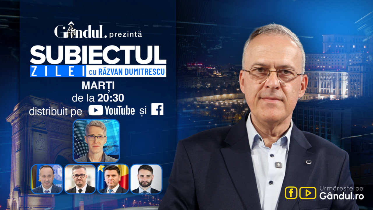„Subiectul Zilei cu Răzvan Dumitrescu” începe marți, 08 septembrie, de la ora 20:30, live pe Gândul. În exclusivitate, Radu Herjeu, dezvăluiri despre cine profită de o țară blocată de 126 de zile