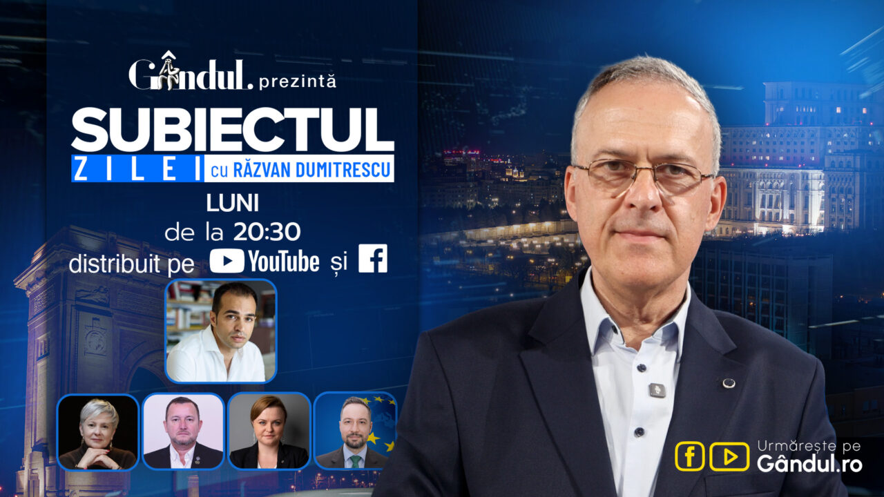 „Subiectul Zilei cu Răzvan Dumitrescu” începe luni, 07 septembrie, de la ora 20:30, live pe Gândul. În exclusivitate, Ștefan Popescu, analiza alegerilor din Germania. România e prinsă pe picior greșit