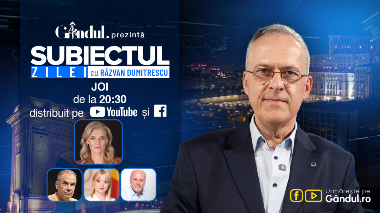 „Subiectul Zilei cu Răzvan Dumitrescu” începe joi, 10 septembrie, de la ora 20:30, live pe Gândul. În exclusivitate, Alina Gorghiu dezvăluiri despre planurile lui Bolojan. Ce „agendă secretă” îl mai ține în funcție