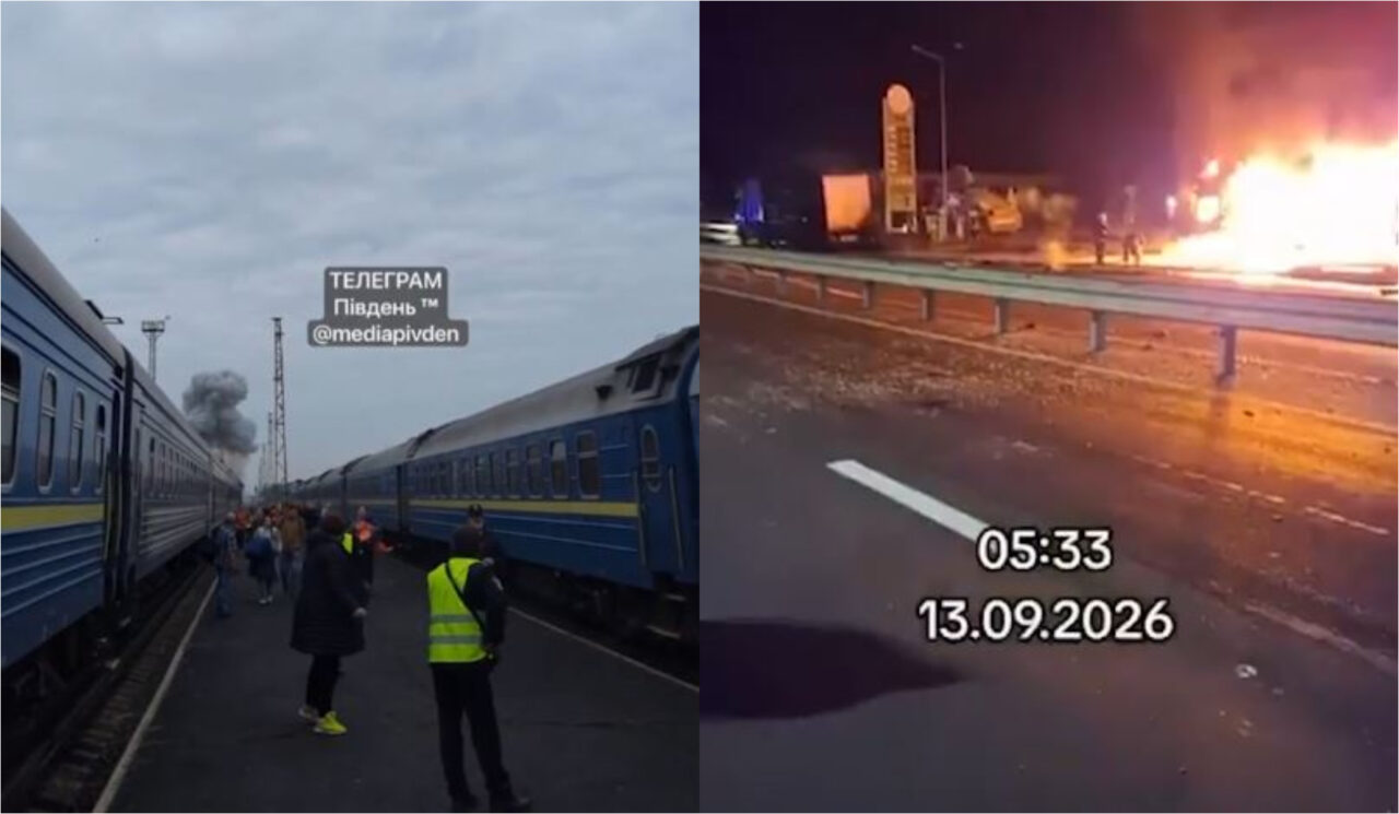 Tren de pasageri lovit de o dronă rusească în regiunea ucraineană Volîn. O alta a lovit o stație de combustibil la 800 de metri de granița cu Polonia