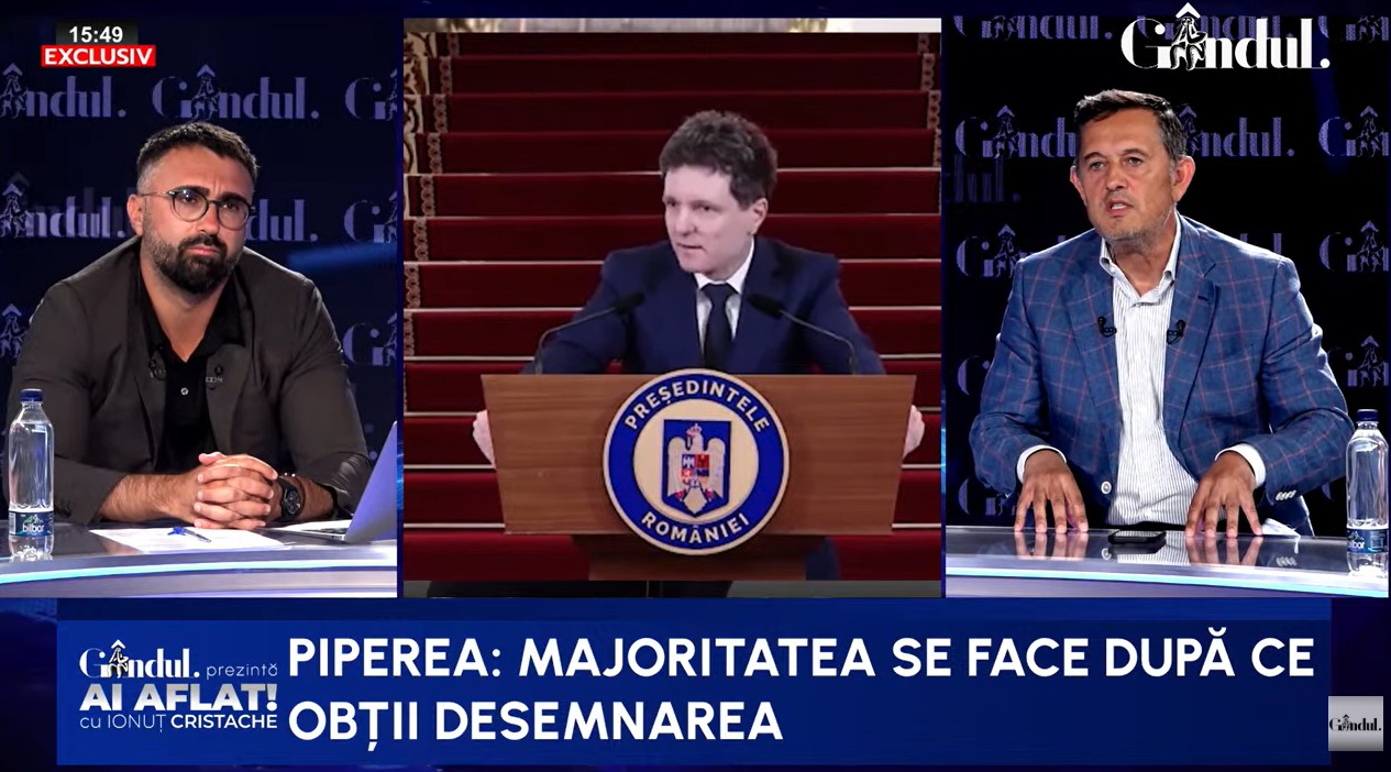 Gheorghe Piperea susține că ar fi un bun premier: „Mi-aș putea asuma această responsabilitate” / „România are nevoie de un specialist în insolvență” / „Firesc ar fi să avem guvern PSD-AUR”