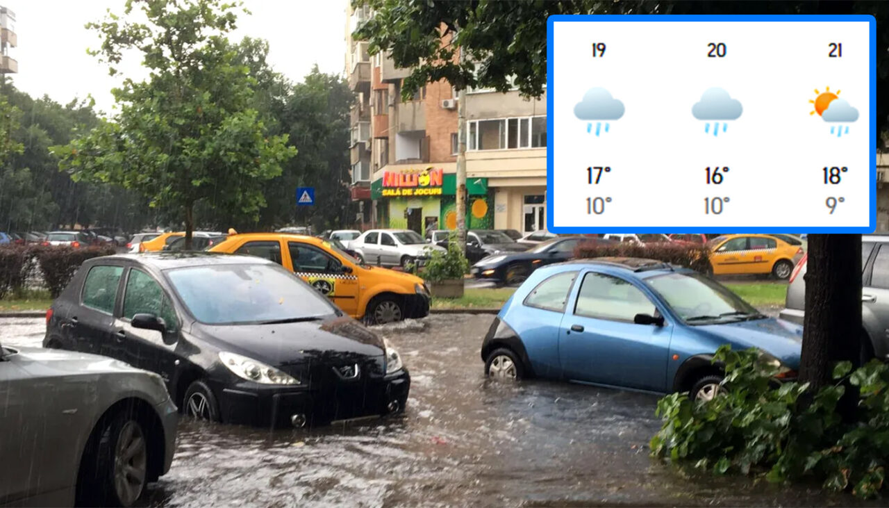 Meteorologii Accuweather au modificat prognoza. Câte zile plouă săptămâna viitoare, în București