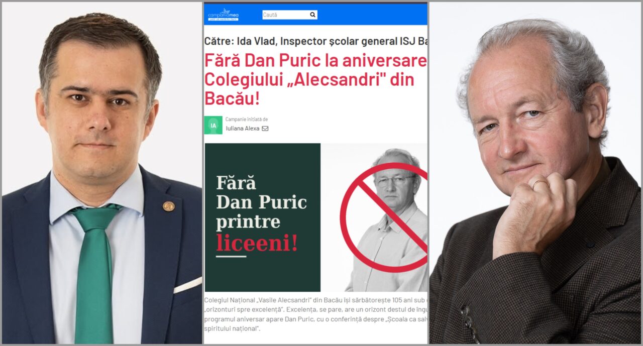 ONG-ul Declic a cerut excluderea lui Dan Puric de la aniversarea Colegiului Vasile Alecsandri, primarul USR de Bacău s-a conformat. Edilul recunoaște, pentru Gândul: „M-am implicat”. Reacția actorului