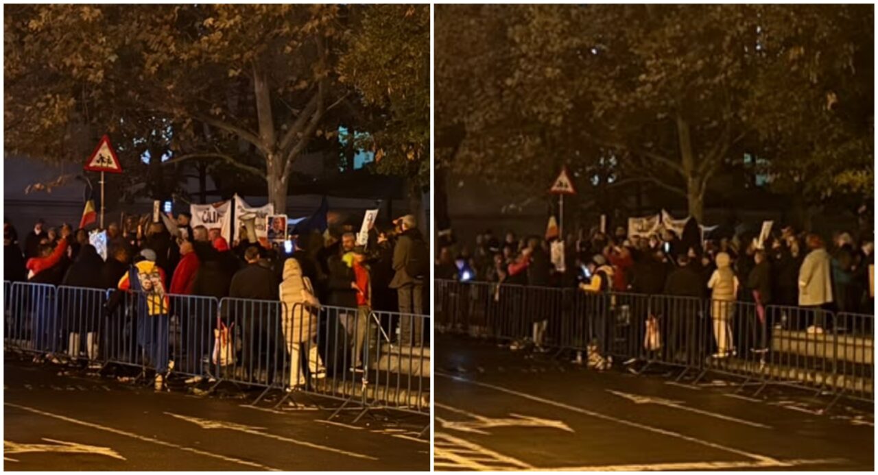 A 18-a noapte de proteste în fața Arestului Central, pentru susținerea lui Călin Georgescu. Oamenii cer eliberarea fostului prezidențiabil
