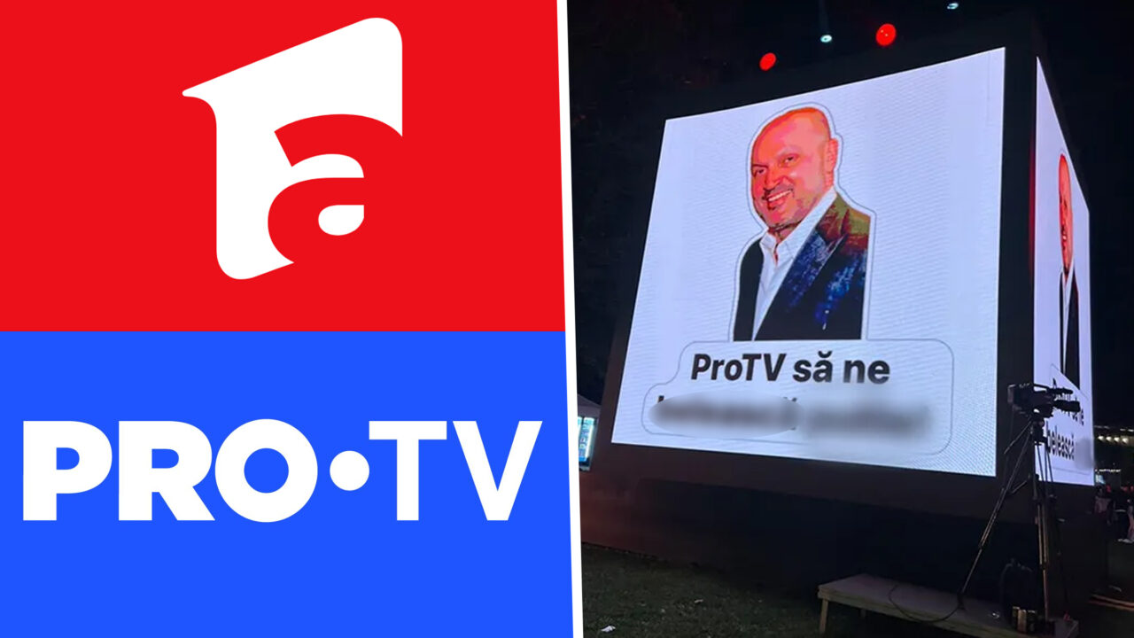 Mesaj vulgar la adresa Pro TV, afișat pe ecrane la petrecerea Antenei 1 cu angajații și partenerii. Care este explicația oficială