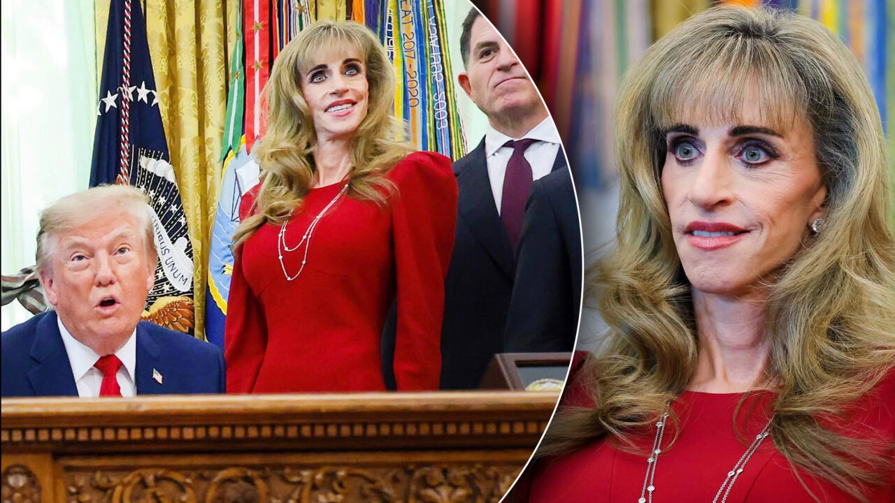 Femeia de lângă Trump care a șocat America. Apariția în Biroul Oval a stârnit o dezbatere națională și a fost comparată chiar cu un extraterestru. Cine e de fapt Susan Dell și cum a ajuns langă președintele SUA