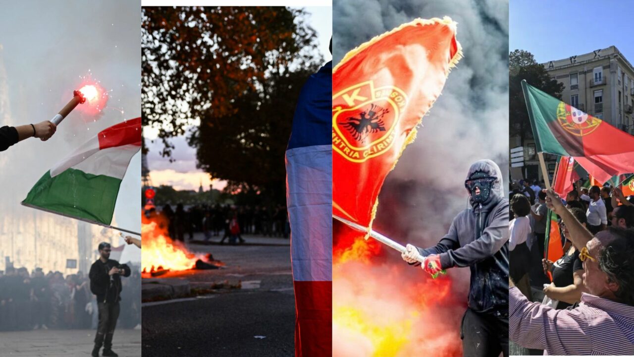 Noaptea revoltelor în Europa. Au luat foc pe rând Franța, Italia, Albania, Portugalia și Belgia. Mulțimi de oameni furioși incendiază clădiri, sparg magazine și se luptă cu jandarmii. Se anunță proteste și astăzi în marile orașe europene