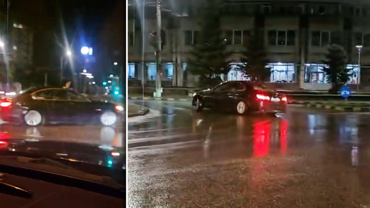 Un tânăr de 19 ani a rămas fără permis, după ce a făcut drifturi ca-n filme într-un sens giratoriu din Suceava. Cu cât a fost amendat de polițiști