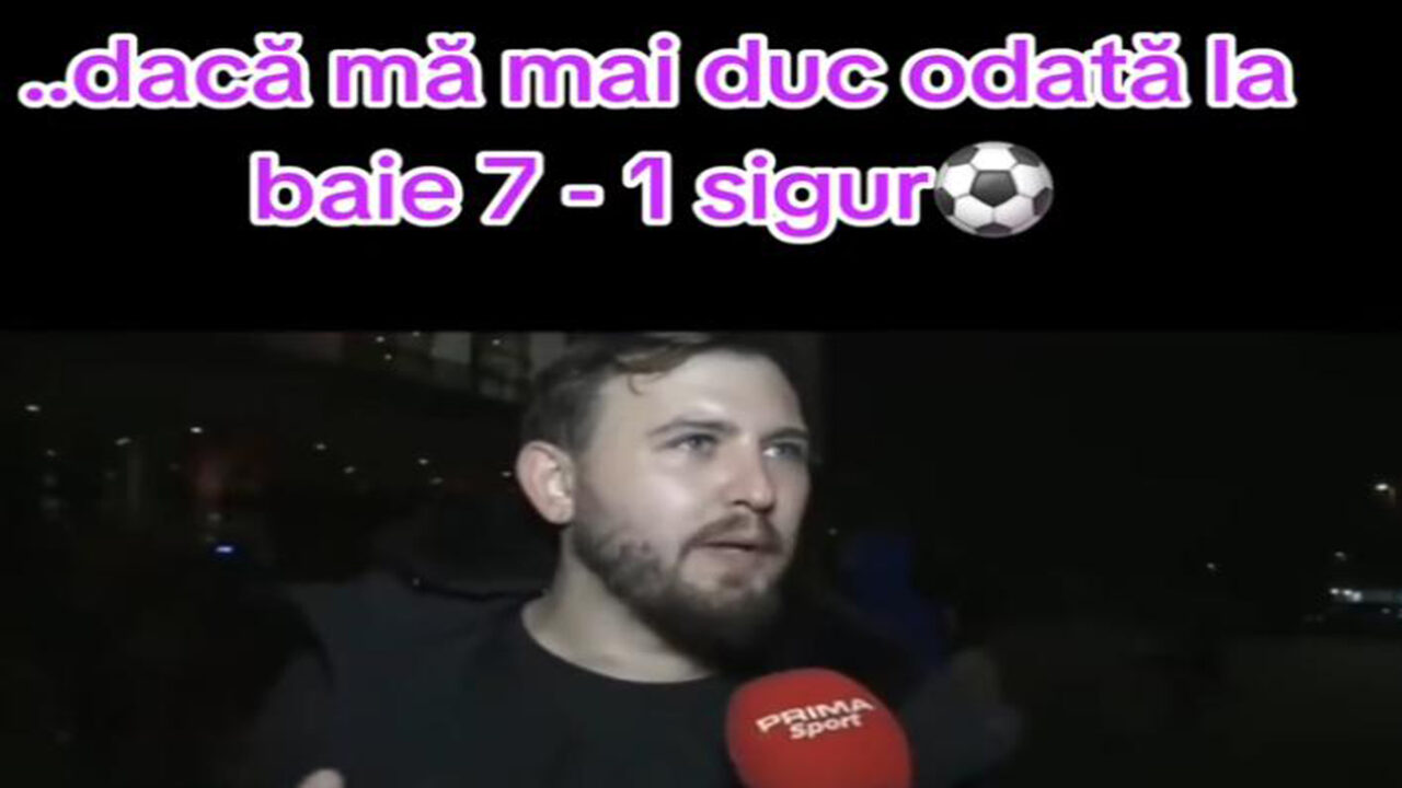 Interviul unui fan dezamăgit de rezultatul FCSB-RAPID, 4-1 s-a viralizat rapid: Dacă mă mai duc o dată până la baie sigur e 7-1