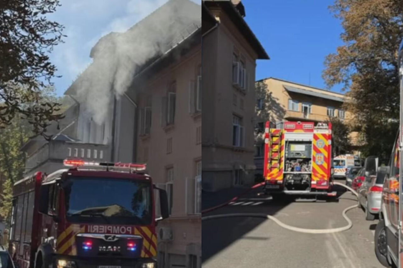 Incendiu la Spitalul de Pneumofiziologie din Brașov. O victimă a fost găsită carbonizată la etajul 1 al clădirii / 10 pacienți au fost evacuați