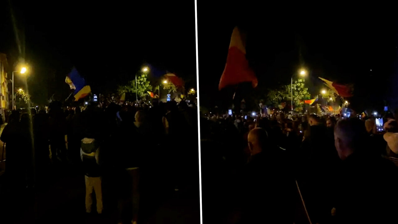 A șasea noapte de proteste în fața Arestului Central, unde este închis Călin Georgescu. 2.000 de oameni cer eliberarea fostului candidat la prezidențiale