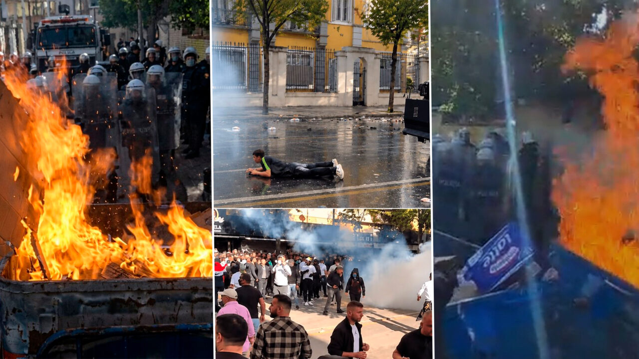 Protestele studențești din Albania ajung în a 12-a zi Manifestanții s-au adunat în fața Ministerului Educației din Tirana și s-au ciocnit cu forțele de ordine Ofițerii răspund cu apă, gaze lacrimogene și gloanțe de cauciuc Se cere demisia premierului Edi Rama