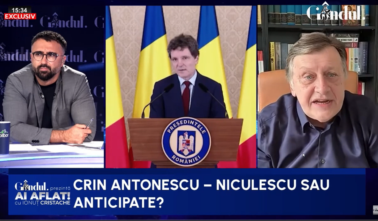 Guvernul Niculescu va tranșa viitorul președintelui. Crin Antonescu: Nicușor Dan nu poate refuza la infinit alegerile anticipate