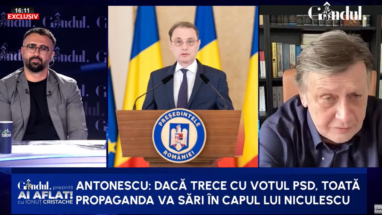 Crin Antonescu, avertisment pentru Luca Niculescu: Toată propaganda hashtag va sări în capul lui