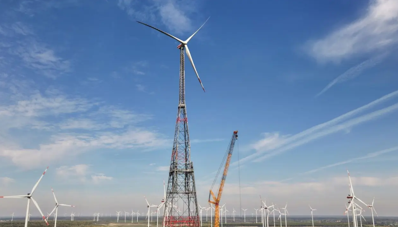 Germania a ridicat cea mai înaltă turbină eoliană din lume Depășește turnul Eiffel și își propune să genereze o cantitate uriașă de energie