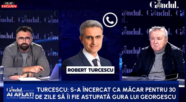 Robert Turcescu dezvăluie că Georgescu avea emisiuni și evenimente publice antamate în țară și a fost arestat pentru a se i se astupa gura: „Aveam un turneu național pregătit pentru lansarea unei cărți” / „Am încercat să distribuim cartea prin librării, au fugit de noi”
