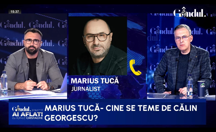 Marius Tucă stinge entuziasmul de după decizia de eliberare a lui Georgescu: „Va rămâne în arest” / „Sigur se va găsi un judecător care să încline balanța” / „Georgescu trebuie să rămână în arest până trece guvernul Niculescu”