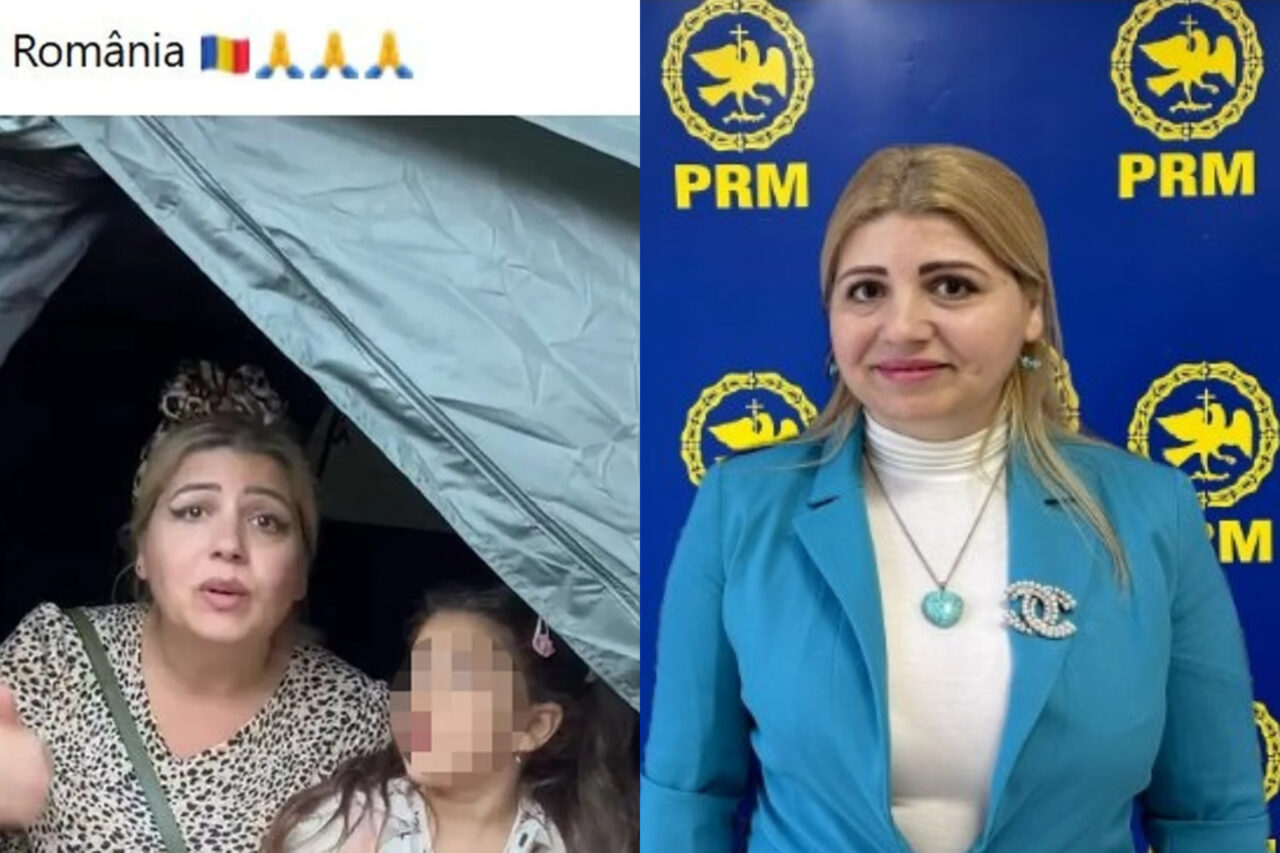 Femeia cu copilul din cortul instalat în fața Arestului Capitalei e membră a clanului Duduianu A fost candidată din partea PRM la Consiliul Local sector 4 / Soțul ei este prezent și el la protestele pentru Călin Georgescu