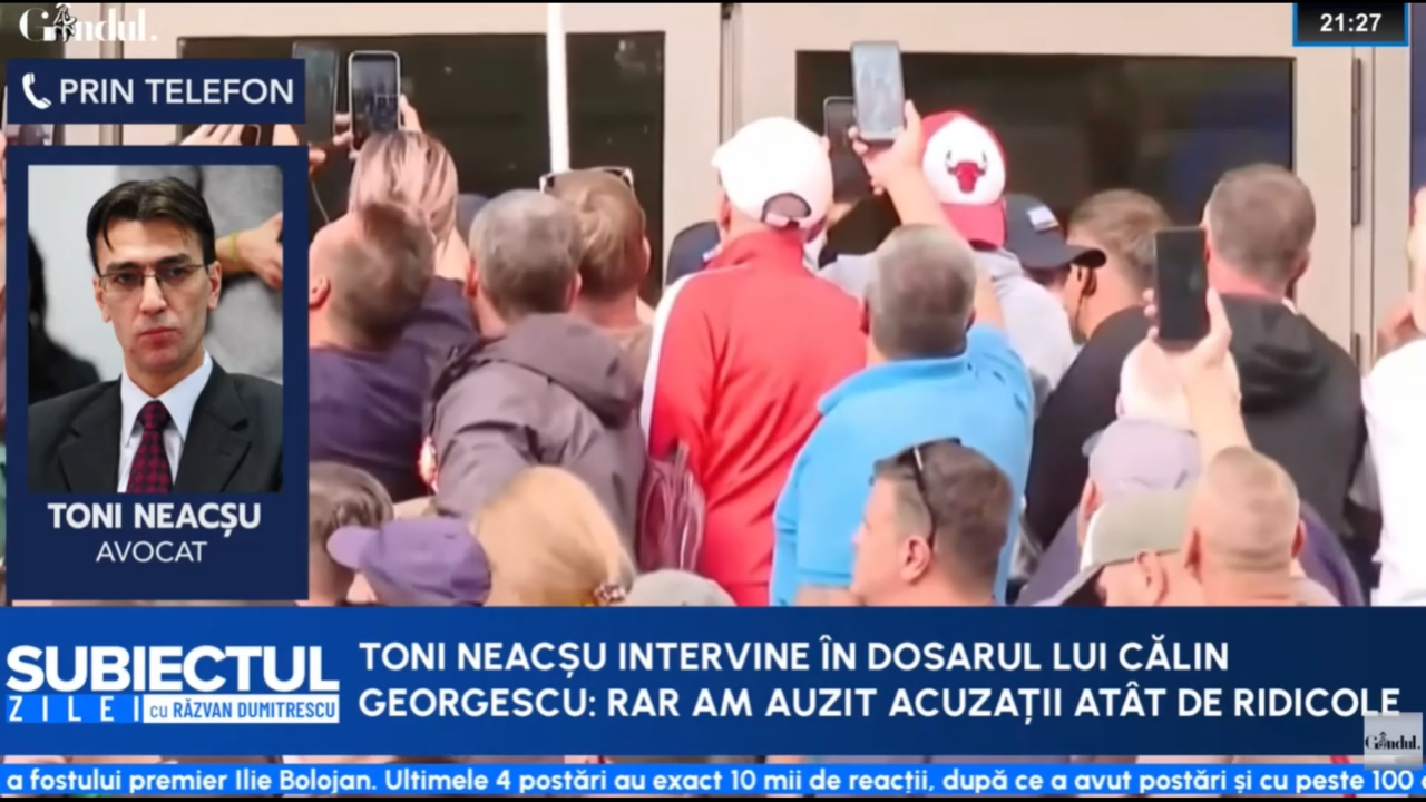 Toni Neacșu aruncă în aer noul dosar al lui Călin Georgescu „Se pot face dosare din orice, important e să vedem finalitate măcar la unul dintre ele”