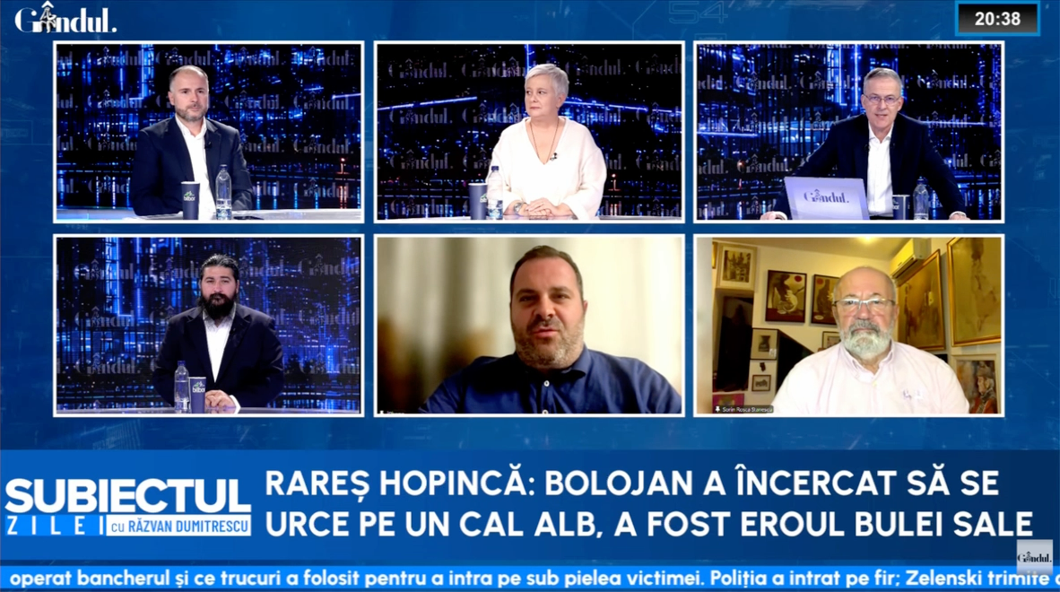 Ceartă în platoul Gândul pe cine are liderul de partid mai tare. Cezar Drăgoescu (USR) și Rareș Hopincă (PSD), atacuri în rafală