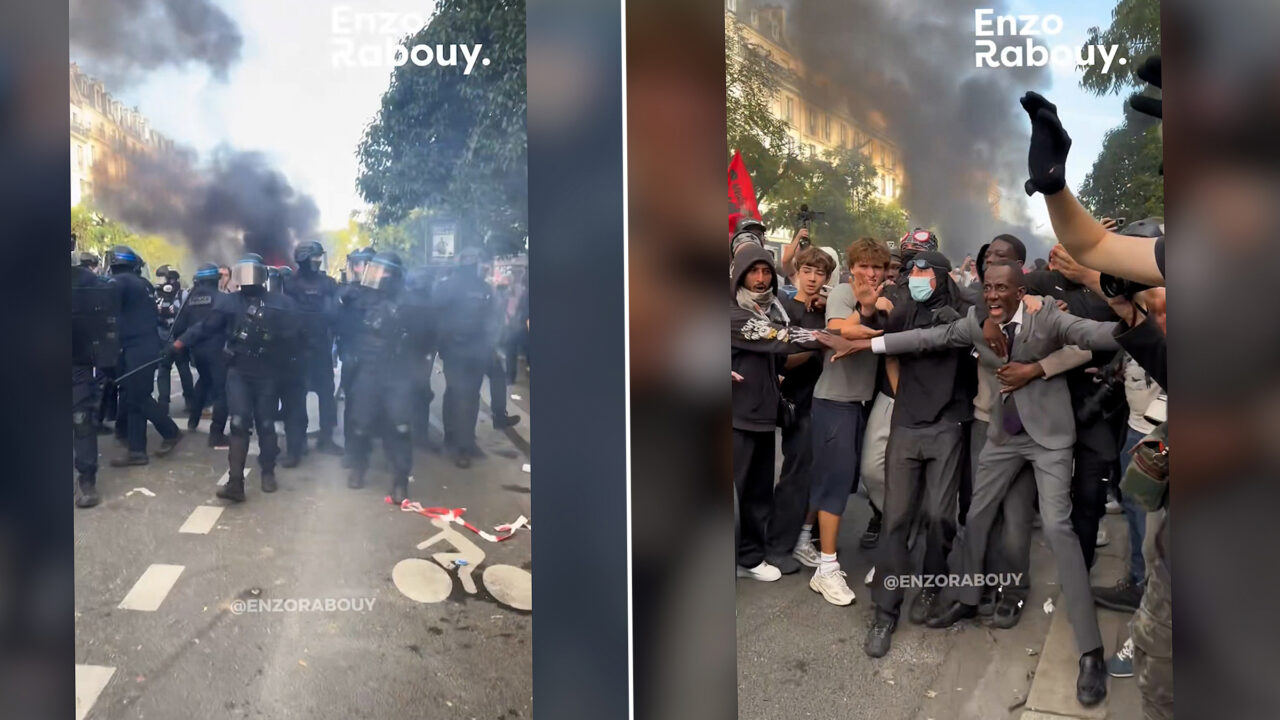 Un primar din suburbiile Parisului s-a pus scut uman între jandarmi și elevi. Edilul se implică activ în protestele din Franța
