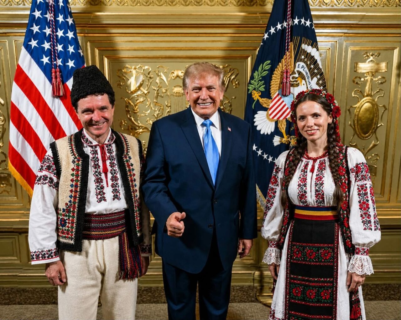 Nicușor Dan, prins între poza cu Trump și valul de meme-uri